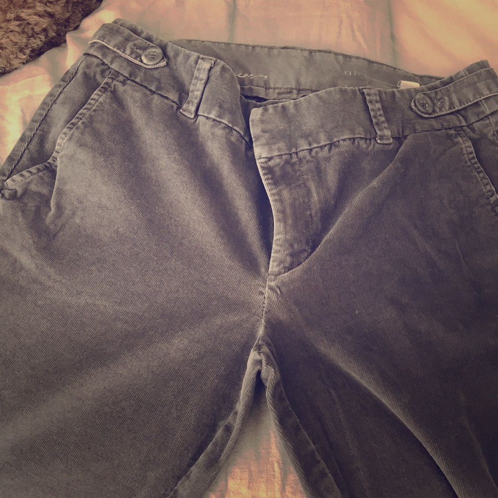 Womens Eddie Bauer gray cord trousers